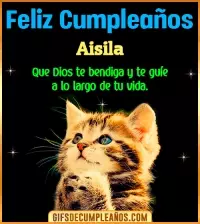 GIF Feliz Cumpleaños te guíe en tu vida Aisila